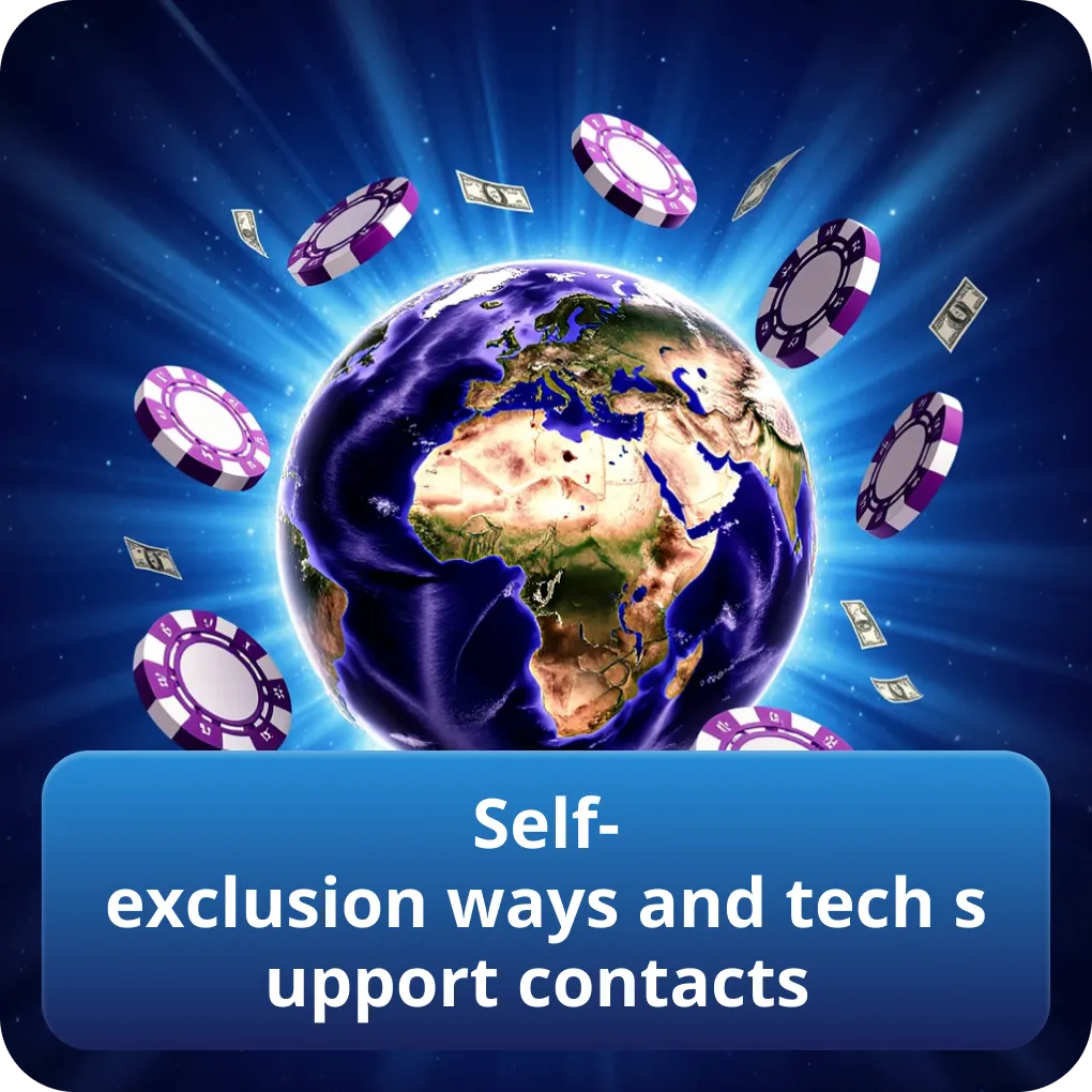Self-exclusion ways and tech support contacts