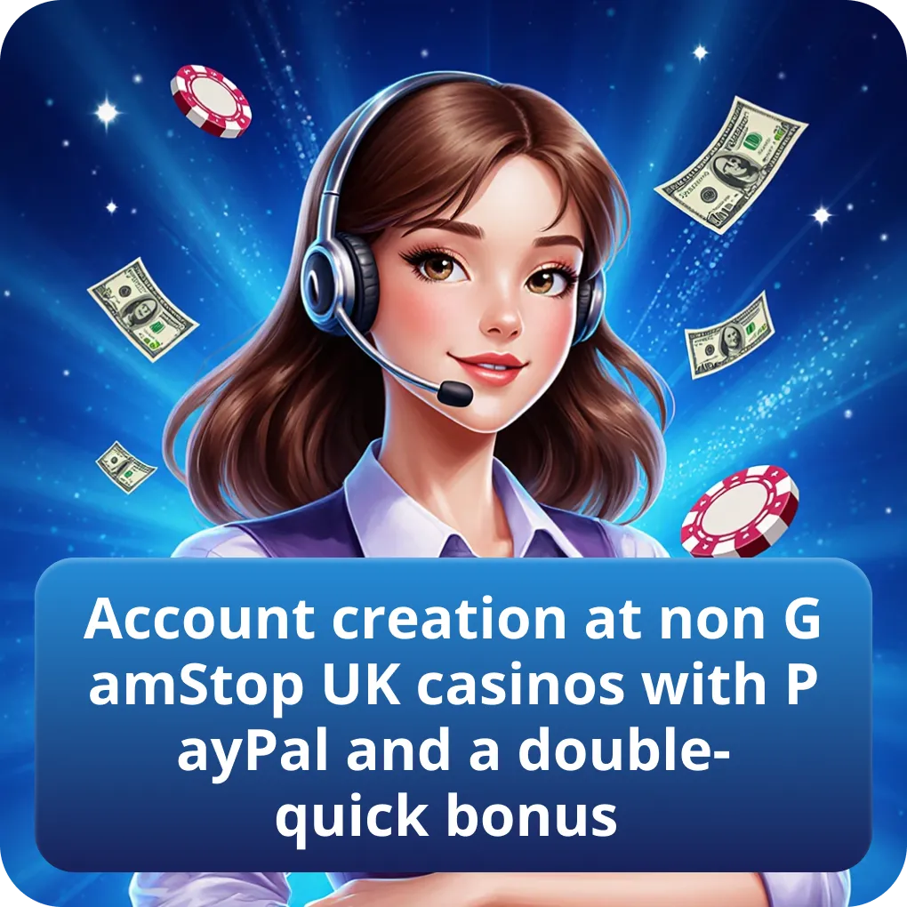 Account creation at non GamStop UK casinos with PayPal and a double-quick bonus
